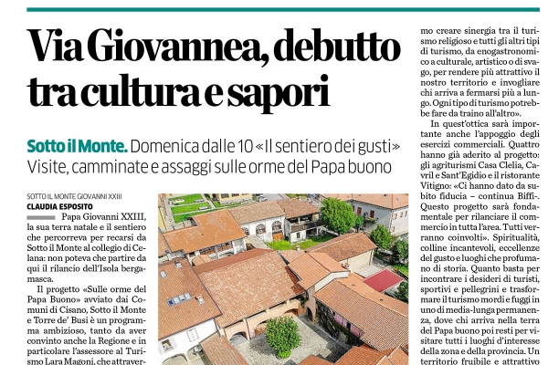 [Dicono di noi] Eco di Bergamo - 19 settembre